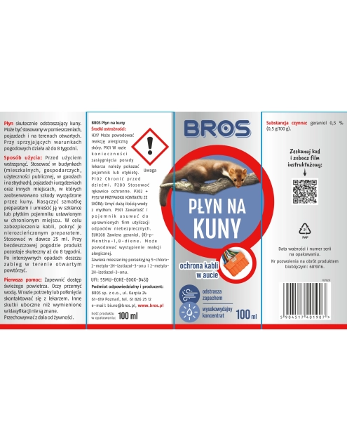 Zdjęcie: Płyn na kuny 100 ml BROS