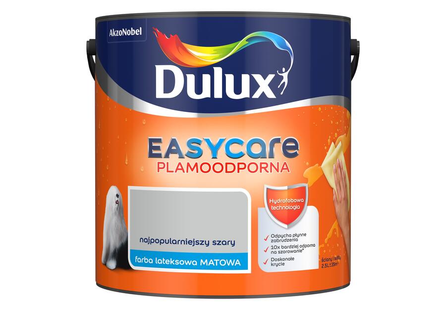 Zdjęcie: Farba do wnętrz EasyCare 2,5 L najpopularniejszy szary DULUX