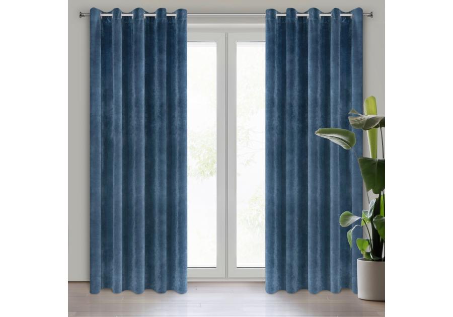 Zdjęcie: Zasłona gotowa Villa 140x250 cm granatowy EUROFIRANY