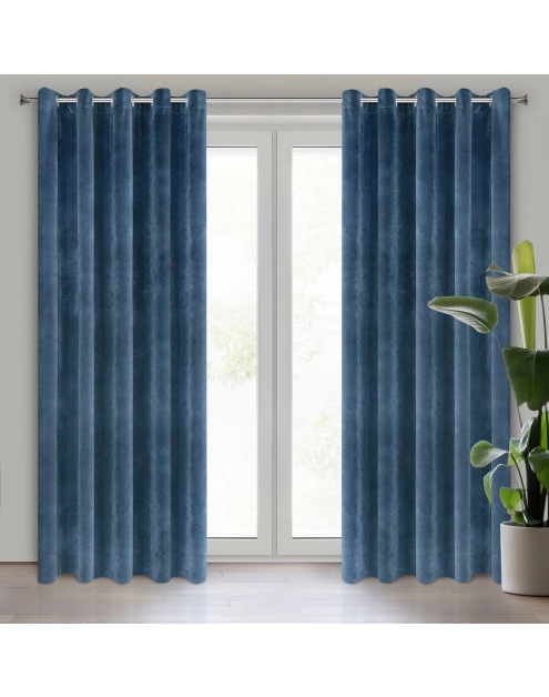 Zdjęcie: Zasłona gotowa Villa 140x250 cm granatowy EUROFIRANY