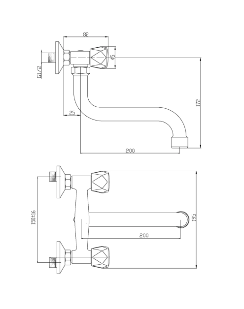 Zdjęcie: Bateria umywalkowo-zlewkozmywakowa Modena chrom, S 20 cm INVENA