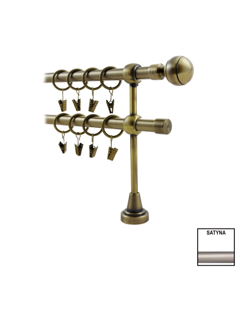 Zdjęcie: Karnisz Hefajstos Plus fi 16 mm - 240 cm kulka satyna (folia) KARWEL