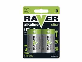 Bateria alkaliczna Ultra Alkaline D LR20 - 2 szt. RAVER