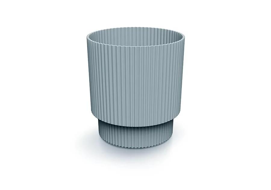 Zdjęcie: Doniczka Milly Round jasny szary, wysokość 15, 7 cm PROSPERPLAST