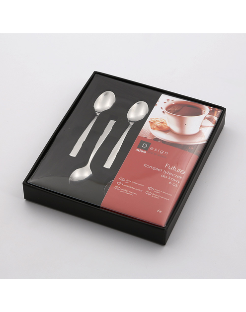 Zdjęcie: Komplet 6 łyżeczek do kawy Future pudełko Flok ALTOMDESIGN