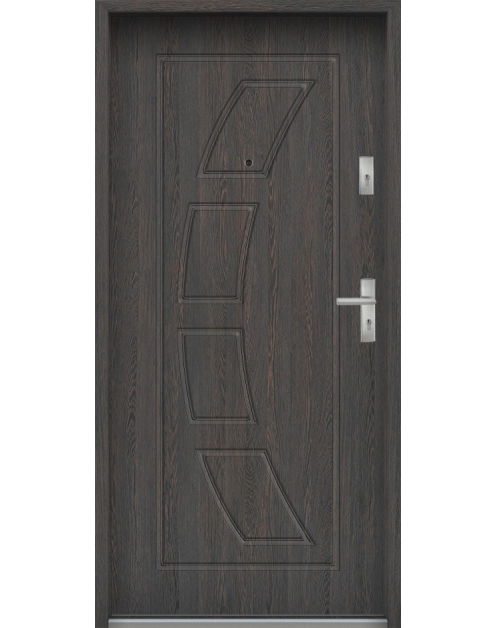 Zdjęcie: Drzwi wejściowe do mieszkań Bastion T-17 Wenge deska 90 cm lewe ODP KR CENTER