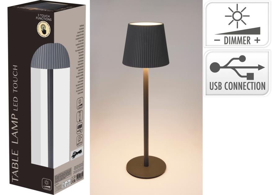 Zdjęcie: Lampa stołowa 10x36 cm szara KOOPMAN