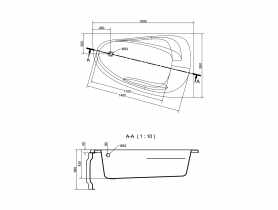 Wanna asymetryczna Joanna New prawa 150x95 cm CERSANIT