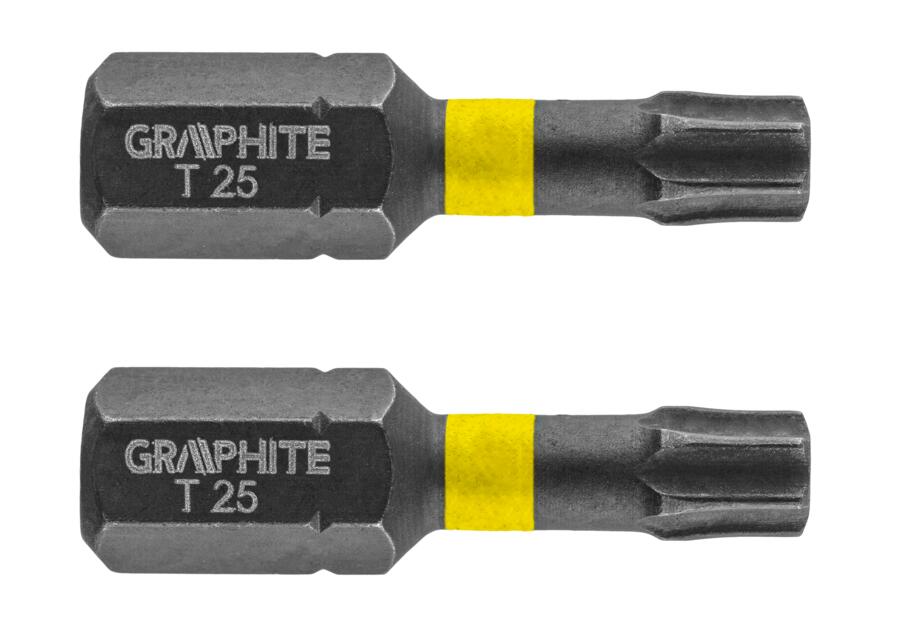 Zdjęcie: Bity udarowe TX25 x 25 mm- 2 szt. GRAPHITE