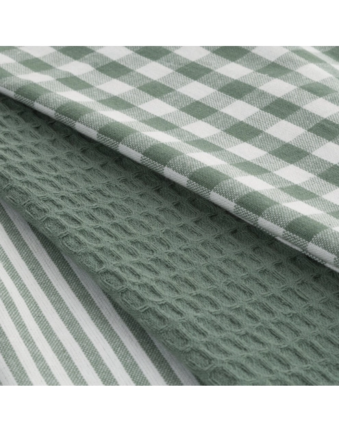 Zdjęcie: Komplet ręczników kuchennych Lucy biało - zielony 50x70 cm EUROFIRANY