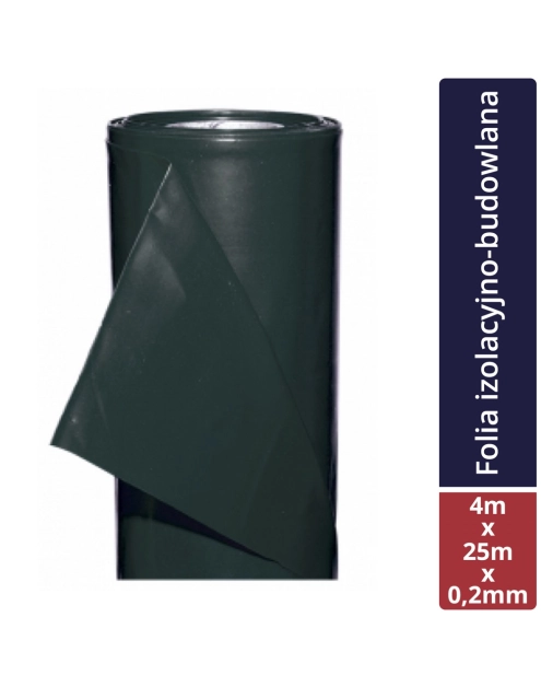 Zdjęcie: Folia izolacyjno-budowlana czarna 4x25 m - 0,2 mm TYTAN PROFESSIONAL