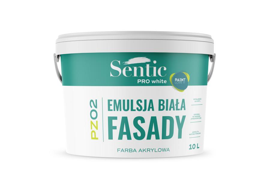 Zdjęcie: Farba fasadowa 10 L biała SENTIC