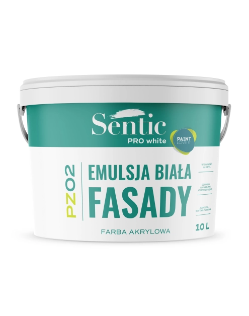 Zdjęcie: Farba fasadowa 10 L biała SENTIC