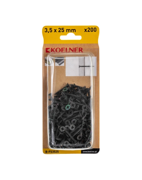 Zdjęcie: Wkręt do płyt g-k 3,5x25 mm do stali 200 szt.KOELNER
