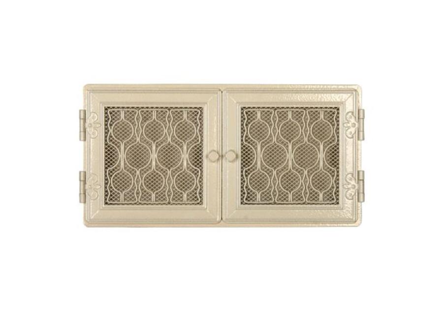Zdjęcie: Kratka kominkowa wentylacyjna stylowa 21x43 cm z żaluzją biały antyk PARKANEX