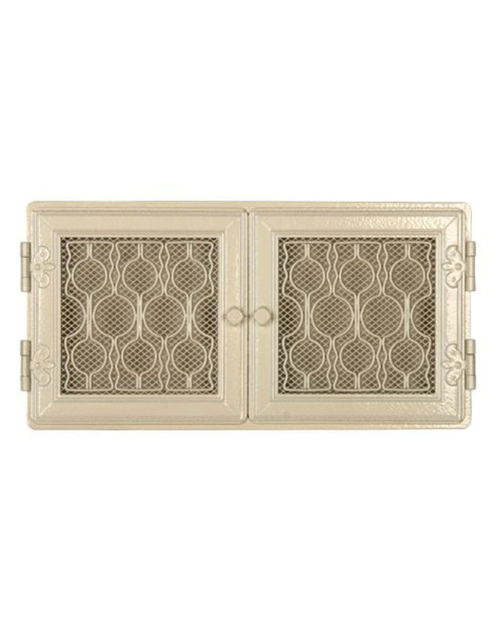 Zdjęcie: Kratka kominkowa wentylacyjna stylowa 21x43 cm z żaluzją biały antyk PARKANEX