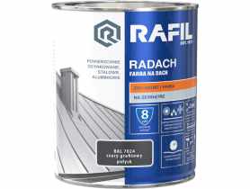 Farba na dach Radach szary grafit RAL7024 0,75L RAFIL