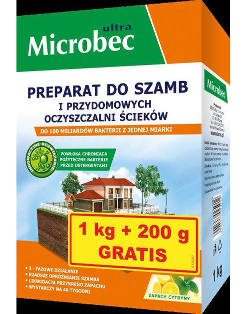 Zdjęcie: Bakterie do szamb Microbec Ultra 1 kg BROS