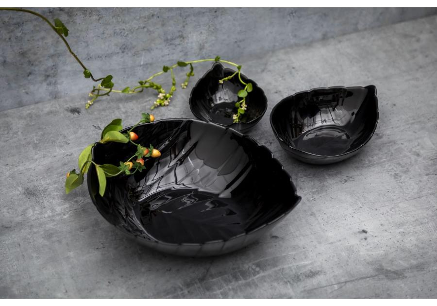 Zdjęcie: Salaterka liść Nocturn 27,5x22,5 cm ALTOM DESIGN