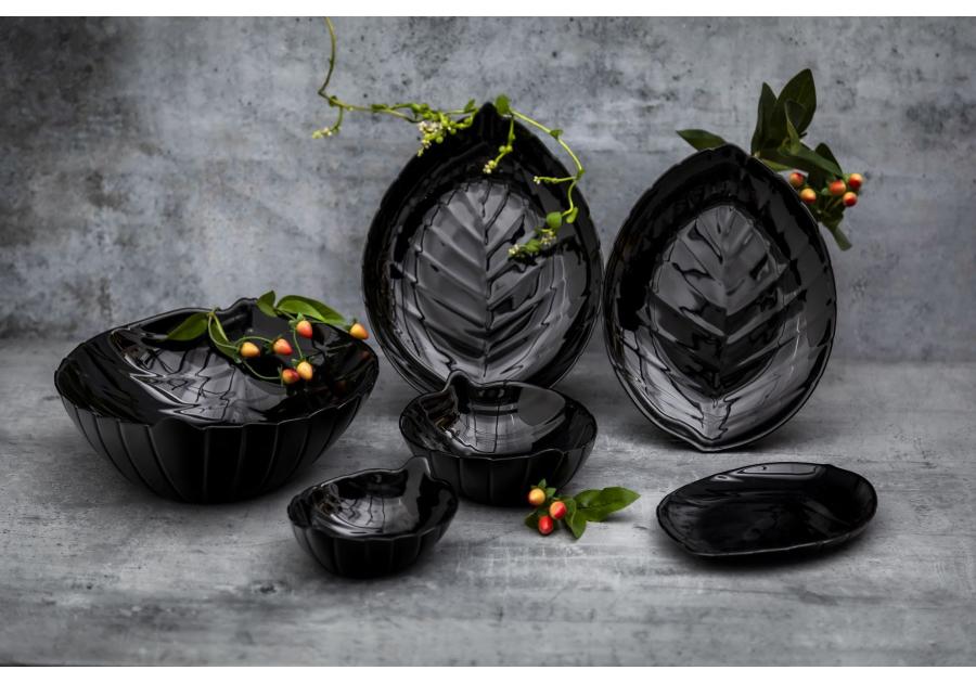 Zdjęcie: Salaterka liść Nocturn 27,5x22,5 cm ALTOM DESIGN