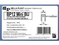 Zdjęcie: Listwa PVC przyokienna, dylatacyjna, tynkarska bez uszczelki BP12 MINI BU L300 6/3 biały BELLA PLAST