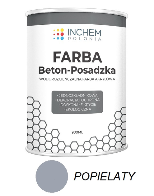 Zdjęcie: Farba Beton-Posadzka Popielaty 900 ml INCHEM POLONIA