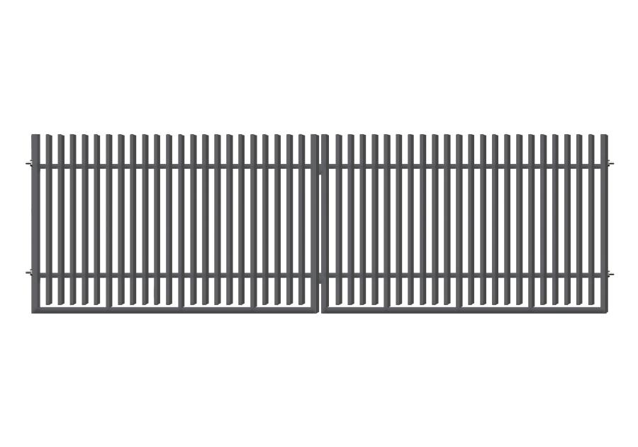 Zdjęcie: Brama dwuskrzydłowa Anika 5,00 m, 1,50 m, stal ocynk+RAL7016 struktura POLBRAM