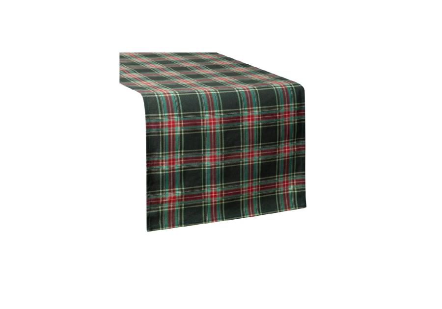 Zdjęcie: Bieżnik świąteczny Aurora 40x180 cm zielono-czerwony EUROFIRANY