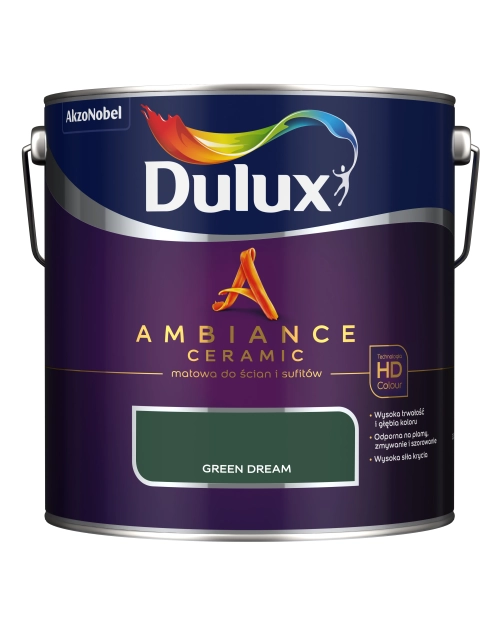 Zdjęcie: Farba ceramiczna Ambiance Green Dream 2,5 L DULUX