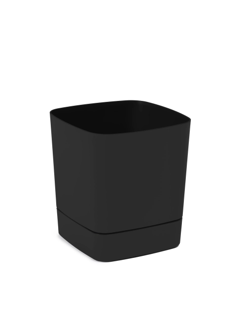 Zdjęcie: Donica z podstawką Clima 25x25 cm czarna LAMELA PLASTIC