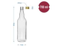 Zdjęcie: Butelka 700 ml na wódkę z zakrętką 631406 BROWIN