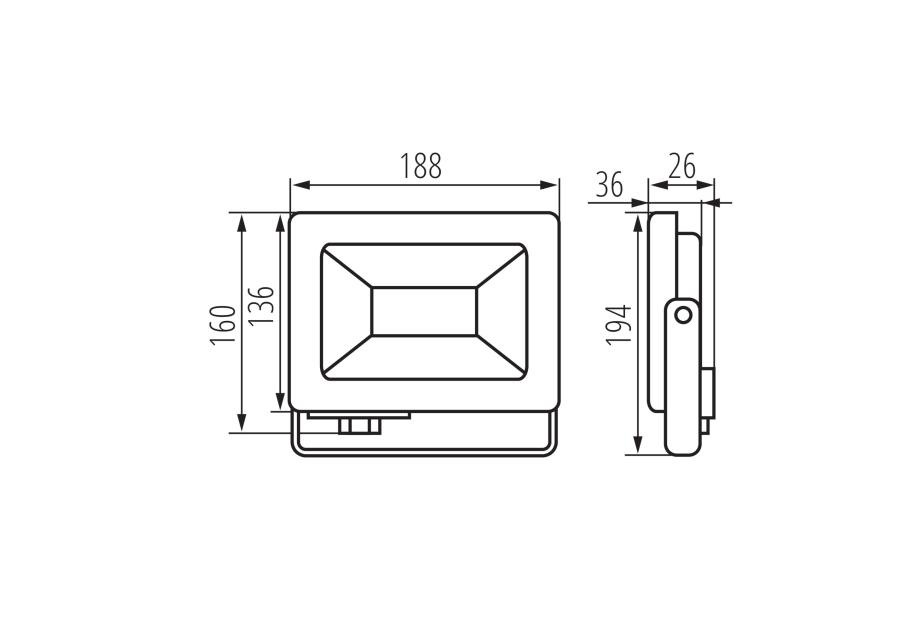 Zdjęcie: Oprawa LED Antem LED 50 W-NW B KANLUX