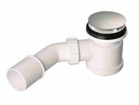 Syfon brodzikowy wys. 90 mm z odejściem 40/50 mm pokrywa stal nierdzewna 70 mm MCALPINE