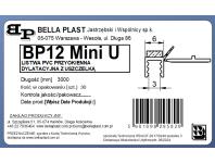 Zdjęcie: Listwa PVC BP12 Mini U L300 6/3 biały, dylatacyjna, tynkarska z uszczelką BELLA PLAST