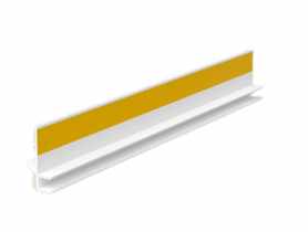 Listwa PVC BP12 Mini U L300 6/3 biały, dylatacyjna, tynkarska z uszczelką BELLA PLAST