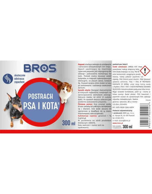 Zdjęcie: Postrach psa i kota 300 ml BROS