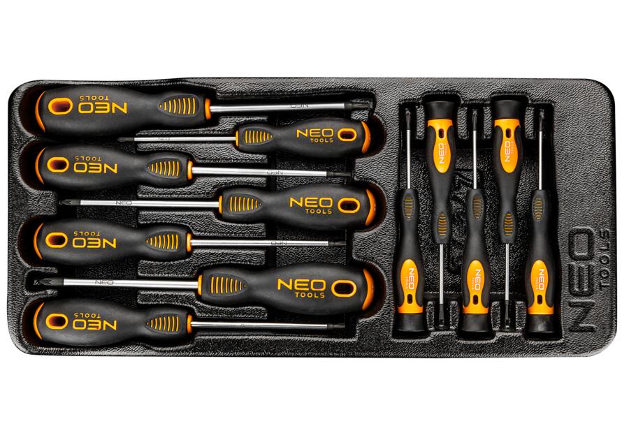 Zdjęcie: Wkrętaki PZ, TX, precyzyjne, zestaw 12 sztuk, wkładka NEO