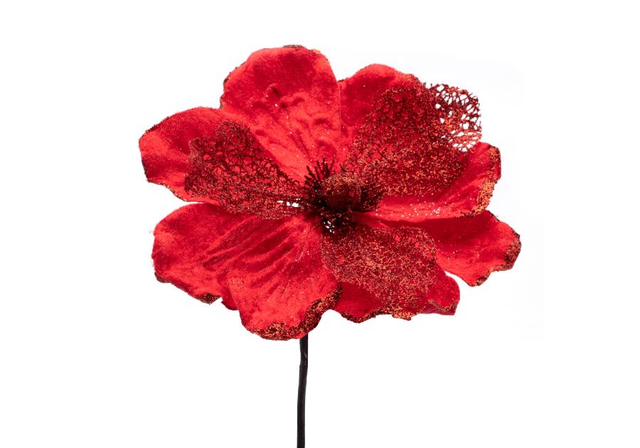 Zdjęcie: Artykuły dekoracyjne świąteczne Kwiat czerwony 24 szt. 15896 EUROFIRANY