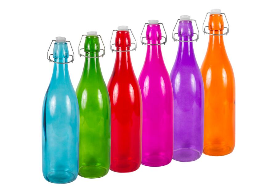 Zdjęcie: Butelka 1 L z hermetycznym zamknięciem okrągła kolor BROWIN