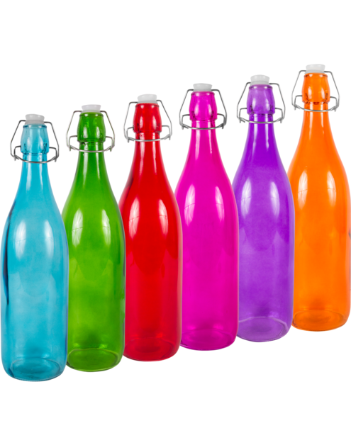 Zdjęcie: Butelka 1 L z hermetycznym zamknięciem okrągła kolor BROWIN