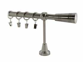 Karnisz pojedynczy Valentina fi 19 mm - 240 cm tubo nikiel folia KARWEL