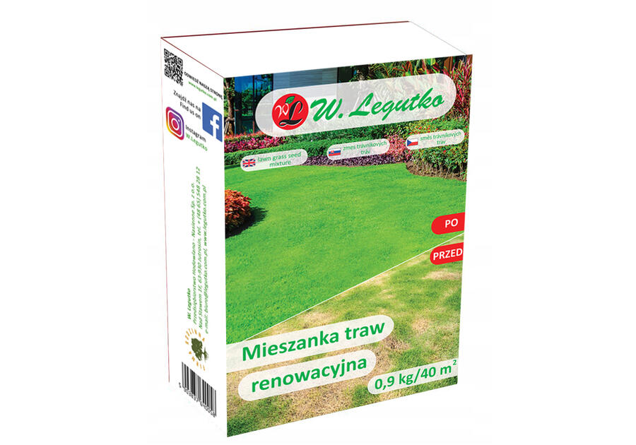 Zdjęcie: Mieszanka traw renowacyjna 0,9 kg W.LEGUTKO