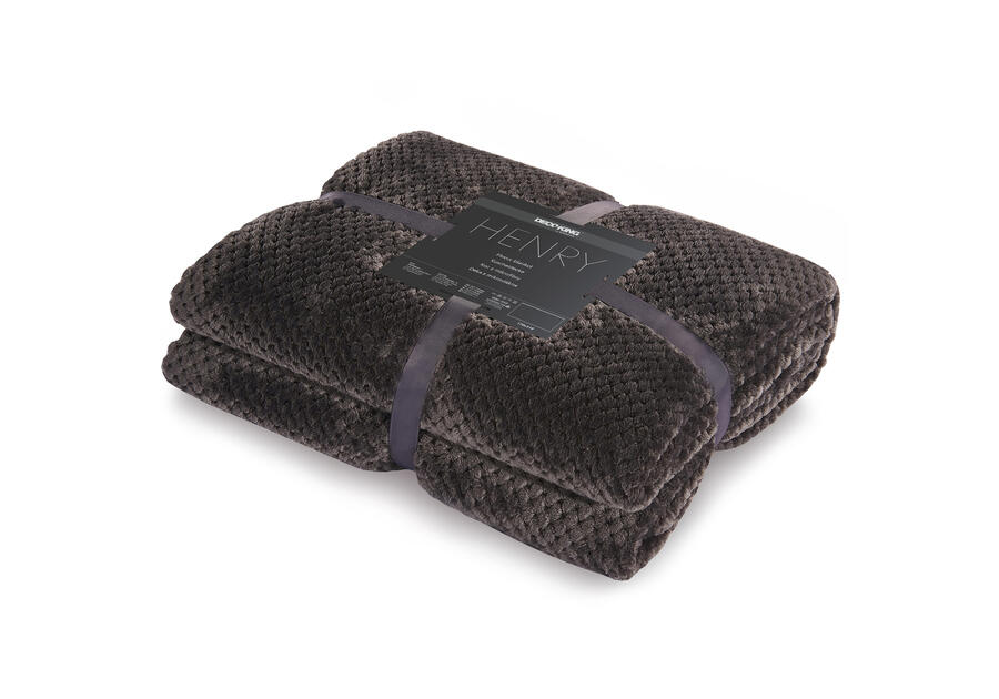 Zdjęcie: Koc Henry charcoalcoal 220x240 cm DECOKING