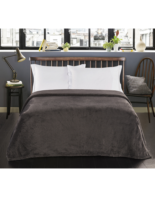 Zdjęcie: Koc Henry charcoalcoal 220x240 cm DECOKING