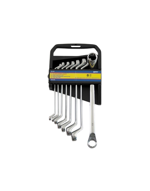 Zdjęcie: Klucze oczkowe odgięte 6x7-20x22 mm - 8 szt. MEGA