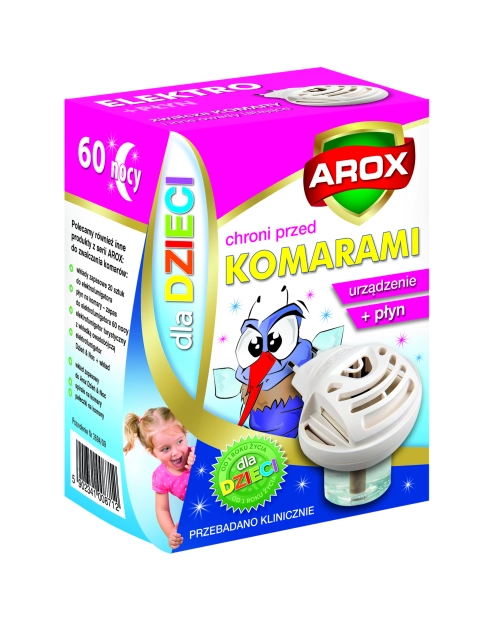 Zdjęcie: Elektrofumigator dla dzieci + płyn na 60 nocy Arox 1 szt. AGRECOL