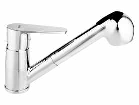 Bateria zlewozmywakowa stojąca z wyciąganym natryskiem Algeo FERRO