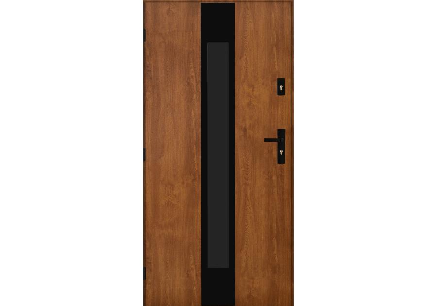 Zdjęcie: Drzwi zewnętrzne nil złoty dąb 90l komplet PANTOR