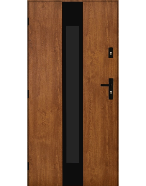Zdjęcie: Drzwi zewnętrzne nil złoty dąb 90l komplet PANTOR