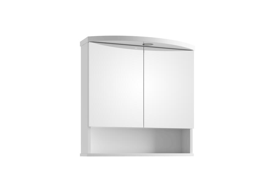 Zdjęcie: Półka Romeo z oświetleniem halogenowym 60 cm biała  DEFRTANS